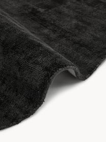 Tapis rond en viscose tissé main Jane, Anthracite, Ø 200 cm (taille L)