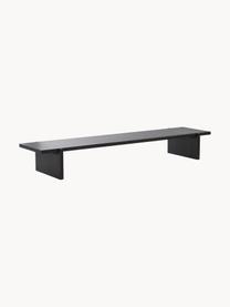 Mesa de centro de madera de roble Tottori, Madera de roble, Madera de roble pintado negro, An 180 x F 44 cm