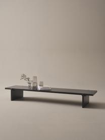 Table basse bois de chêne Tottori, Bois de chêne, Bois de chêne, noir laqué, larg. 180 x prof. 44 cm