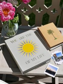 Fotoalbum You Are The Sunshine, Bezug: Baumwollstoff, Graupappe, Hellgrau, Sonnengelb, B 33 x H 27 cm