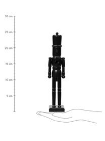 Figurine de Noël en forme de casse-noisette Nut, Bois de sapin, Noir, larg. 5 x haut. 25 cm