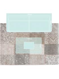 Tappeto con disegno patchwork Multi, Retro: Miscela di cotone, rivest, Beige, grigio, Larg. 200 x Lung. 280 cm (taglia L)