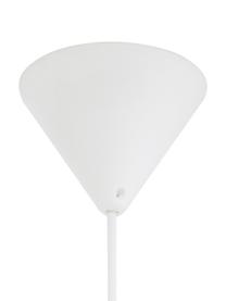 Malá závesná lampa s koženou dekoráciou Bow, Biela, Š 19 x V 20 cm