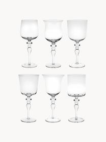 Verres à vin de différentes formes soufflés bouche Diseguale, 6 pièces, Verre, soufflé bouche, Transparent, Ø 8 x haut. 20 cm, 200 ml