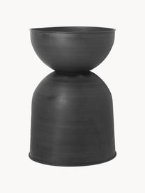 Cache-pot Hourglass, haut. 73 cm, Fer, enduit, Noir, mat, Ø 50 x haut. 73 cm