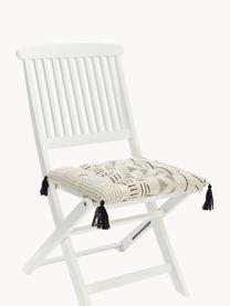 Cuscino sedia boho con nappe Hana, Rivestimento: 100% cotone, Nero, Larg. 40 x Lung. 40 cm