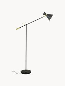 Lampa do czytania z metalu w stylu retro Audrey, Czarny, odcienie mosiądzu, S 90 x W 145 cm