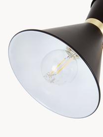 Lampa do czytania z metalu w stylu retro Audrey, Czarny, odcienie mosiądzu, S 90 x W 145 cm