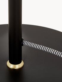 Lámpara de lectura retro de metal Audrey, Pantalla: metal con pintura en polv, Cable: cubierto en tela, Dorado, negro, Al 145 cm