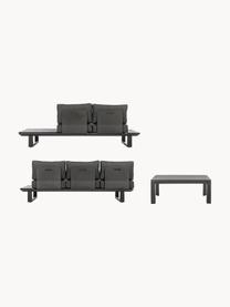 Garten-Lounge-Set Konnor, 3-tlg., Bezug: 100% Polypropylen, Gestell: Aluminium, pulverbeschich, Webstoff Anthrazit, Set mit verschiedenen Grössen