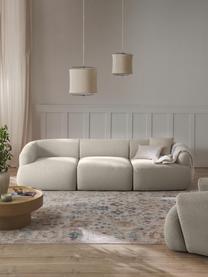 Modulares Bouclé-Sofa Sofia (3-Sitzer), Bezug: Bouclé (100 % Polyester) , Gestell: Fichtenholz, Spanplatte, , Füße: Kunststoff Dieses Produkt, Bouclé Off White, B 277 x T 103 cm