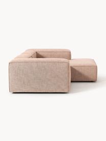 Modulares Ecksofa Lennon aus Leinen-Mix, Bezug: 50 % Viskose, 25 % Leinen, Gestell: Fichtenholz, Sperrholz, m, Füße: Kunststoff Dieses Produkt, Leinen-Mix Rostrot, B 238 x T 180 cm, Eckteil links