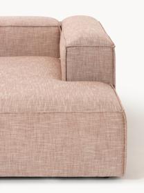 Modulares Ecksofa Lennon aus Leinen-Mix, Bezug: 50 % Viskose, 25 % Leinen, Gestell: Fichtenholz, Sperrholz, m, Füße: Kunststoff Dieses Produkt, Leinen-Mix Rostrot, B 238 x T 180 cm, Eckteil links