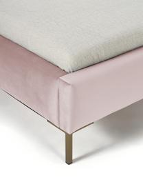 Cama individual de terciopelo Dusk, Tapizado: terciopelo de poliéster A, Estructura: madera de pino maciza con, Patas: metal con pintura en polv, Terciopelo lavanda, An 90 x L 200 cm