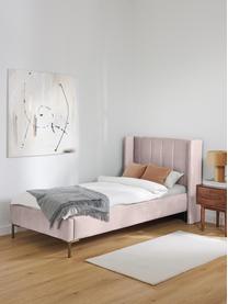 Cama individual de terciopelo Dusk, Tapizado: terciopelo de poliéster A, Estructura: madera de pino maciza con, Patas: metal con pintura en polv, Terciopelo lavanda, An 90 x L 200 cm