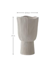 Vaso grande in ceramica Mushroom, Ceramica, Bianco crema, Ø 14 x Alt. 23 cm