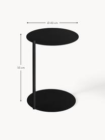 Table d'appoint ronde en métal Ande, Acier, revêtement par poudre, Noir, Ø 40 x haut. 55 cm