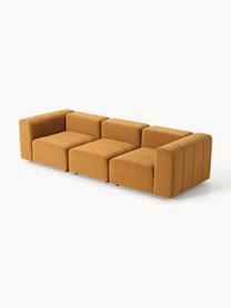 Canapé modulable 4 places en velours Lena, Velours ocre, larg. 287 x prof. 106 cm