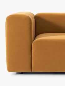 Modulares Samt-Sofa Lena (4-Sitzer), Bezug: Samt (100 % Polyester) De, Gestell: Buchenholz, Spanplatte, H, Samt Ocker, B 287 x T 106 cm