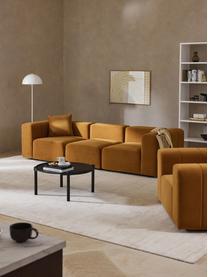 Canapé modulable 4 places en velours Lena, Velours ocre, larg. 287 x prof. 106 cm