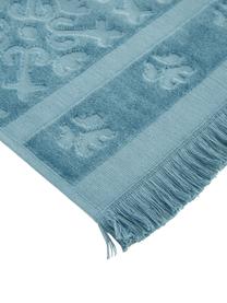 Handtuch Sumatra mit Hoch-Tief-Muster in verschiedenen Größen, Blau, Handtuch, B 50 x L 100 cm