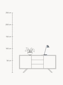 Dimmbare LED-Schreibtischlampe NJP, Lampenschirm: Aluminium, beschichtet, Graublau, Ø 16 x H 42 cm