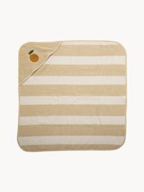 Baumwoll-Babyhandtuch Agnes, 90 % Baumwolle, 10 % Polyester, Hellbeige, Cremeweiss, B 78 x L 78 cm