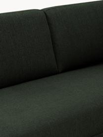 Chaise longue Fluente met metalen poten, Bekleding: 100% polyester. Met 40.00, Frame: massief grenenhout, FSC-g, Poten: gepoedercoat metaal., Geweven stof donkergroen, B 202 x D 85 cm, rugleuning links