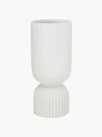 Lot de vases Gino, 2 élém., Grès cérame, Blanc, Ø 10 x haut. 23 cm