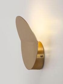 Nástenná LED lampa Ring, Potiahnutý kov, Odtiene zlatej, Ø 20 x H 7 cm