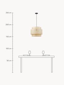 Designové závěsné svítidlo z bambusu Finja, Světle hnědá, Ø 50 cm, V 40 cm