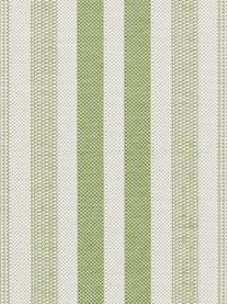 Gestreept in- en outdoor vloerkleed Paros, 100% polypropyleen, Groen, beige, antraciet, B 200 x L 290 cm (maat L)