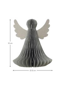 Oggetti decorativi Angel 2 pz, Carta, Grigio, Ø 10 x Alt. 12 cm