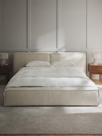 Čalouněná postel Lennon, Tlumeně bílá, Š 228 cm, D 243 cm (plocha k ležení 160 cm x 200 cm)