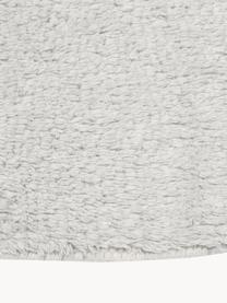 Alfobra corredor artesanal con flecos Daya, Gris claro, An 80 x L 300 cm