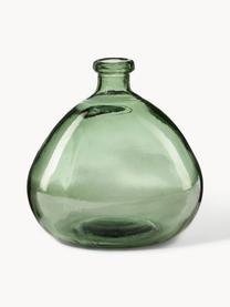 Flessenvaas Dina, Gerecycled glas, GRS-gecertificeerd, Groen, Ø 20 x H 23 cm