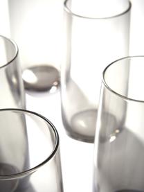 Wassergläser Ciel in Grau, 8 Stück, Glas, Grau, transparent, Ø 8 x H 15 cm, 440 ml