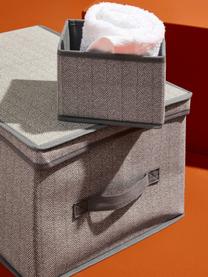 Klappbare Aufbewahrungsbox Tidy, B 40 cm, Bezug: Kunstfaser, Gestell: fester Karton, Grautöne, B 40 x T 30 cm