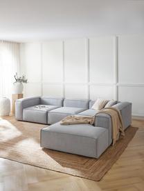 Modulares XL-Ecksofa Lennon, Bezug: 100 % Polyester Der strap, Gestell: Massives Kiefernholz, Spe, Webstoff Grau, B 329 x T 269 cm, Eckteil rechts