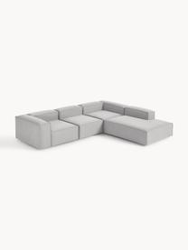 Narożna sofa modułowa XL Lennon, Tapicerka: 100% poliester Dzięki tka, Stelaż: lite drewno sosnowe, skle, Nogi: tworzywo sztuczne Ten pro, Szara tkanina, S 329 x G 269 cm,  prawostronna