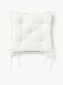 Poduszka na siedzisko z bawełny Silla, 2 szt., Tapicerka: 100% bawełna, Czarny, biały, S 50 x D 50 cm