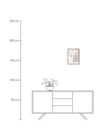 Stampa digitale incorniciata Dive In, Immagine: cartoncino pressato duro, Cornice: legno di quercia, Bianco, grigio chiaro, Larg. 30 x Alt. 40 cm