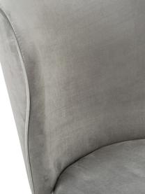 Chaise classique velours rembourré Cleo, Velours gris