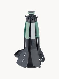 Set utensili da cucina con supporto Elevate 7 pz, Nylon indurito, silicone, Tonalità verdi, Set in varie misure