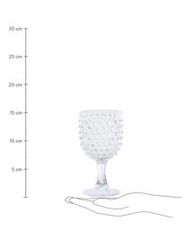 Copas con relieve Perloa, 6 uds., Vidrio, Transparente, Ø 8 x Al 17 cm