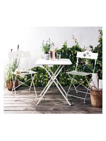 Table de balcon pliante en métal Daisy, Blanc