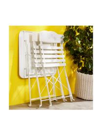 Table de balcon pliante en métal Daisy, Blanc