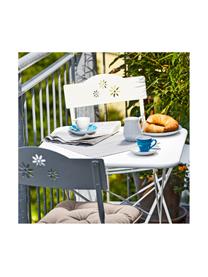 Table de balcon pliante en métal Daisy, Blanc