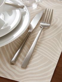 Baumwoll-Tischsets Vida in Beige mit feinen Linien, 2 Stück, 100% Baumwolle, Beige, 35 x 45 cm