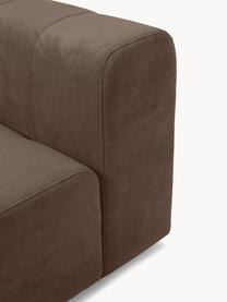 Fauteuil Lena, Bekleding: geweven stof (88% polyest, Frame: grenenhout, multiplex, ha, Poten: kunststof, Geweven stof donkerbruin, B 134 x D 106 cm